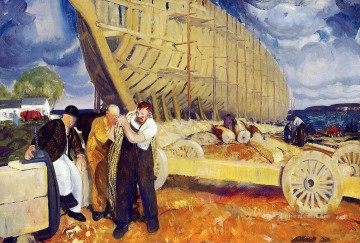 George Wesley Bellows Painting - Builders of Ships George Wesley Bellows